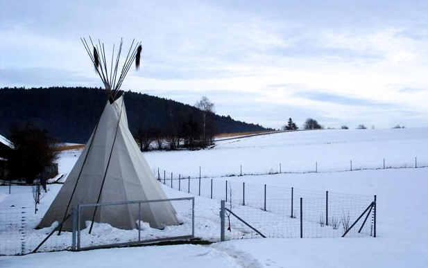 Winterurlaub im Tipi